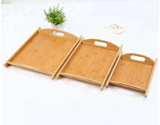 Wooden Serving Trays Set Of 3
