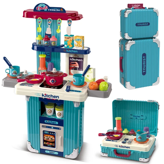 MKids Kitchen Trolley Role Play Set for Kids with Accessories