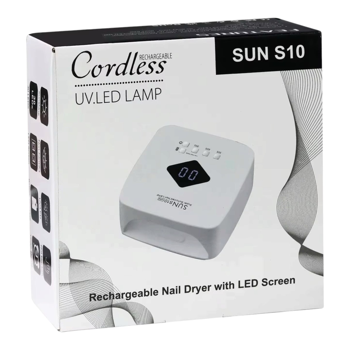 SUN S10 Cordless Rechargeable LED Nail Lamp