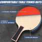 MSPORTZ Table Tennis Bats, Wooden Table Tennis Set | Portable Table Tennis Set, 2 Table Tennis Bats, 3 Ping Pong Balls & Carry Bag, for Outdoor/Indoor Daily Practice & Competitions