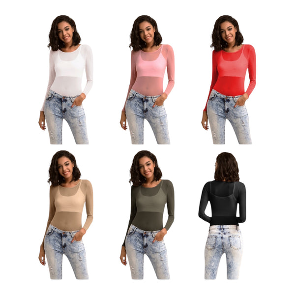 Ladies Long Sleeved Bodysuit-Various Options