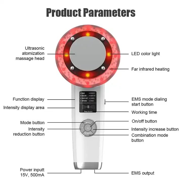 Body Slimming 8-IN-1 Machine ,Anti-Cellulite Fat Burner Skin Lift Tighten Massager - Available In Black or White