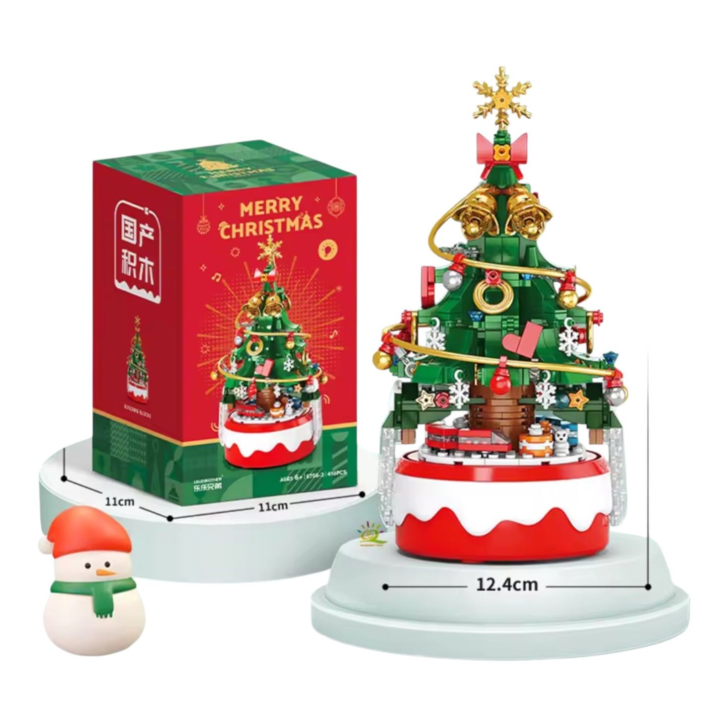 Children’s Mini Christmas Tree Music Box – DIY Micro Building Bricks