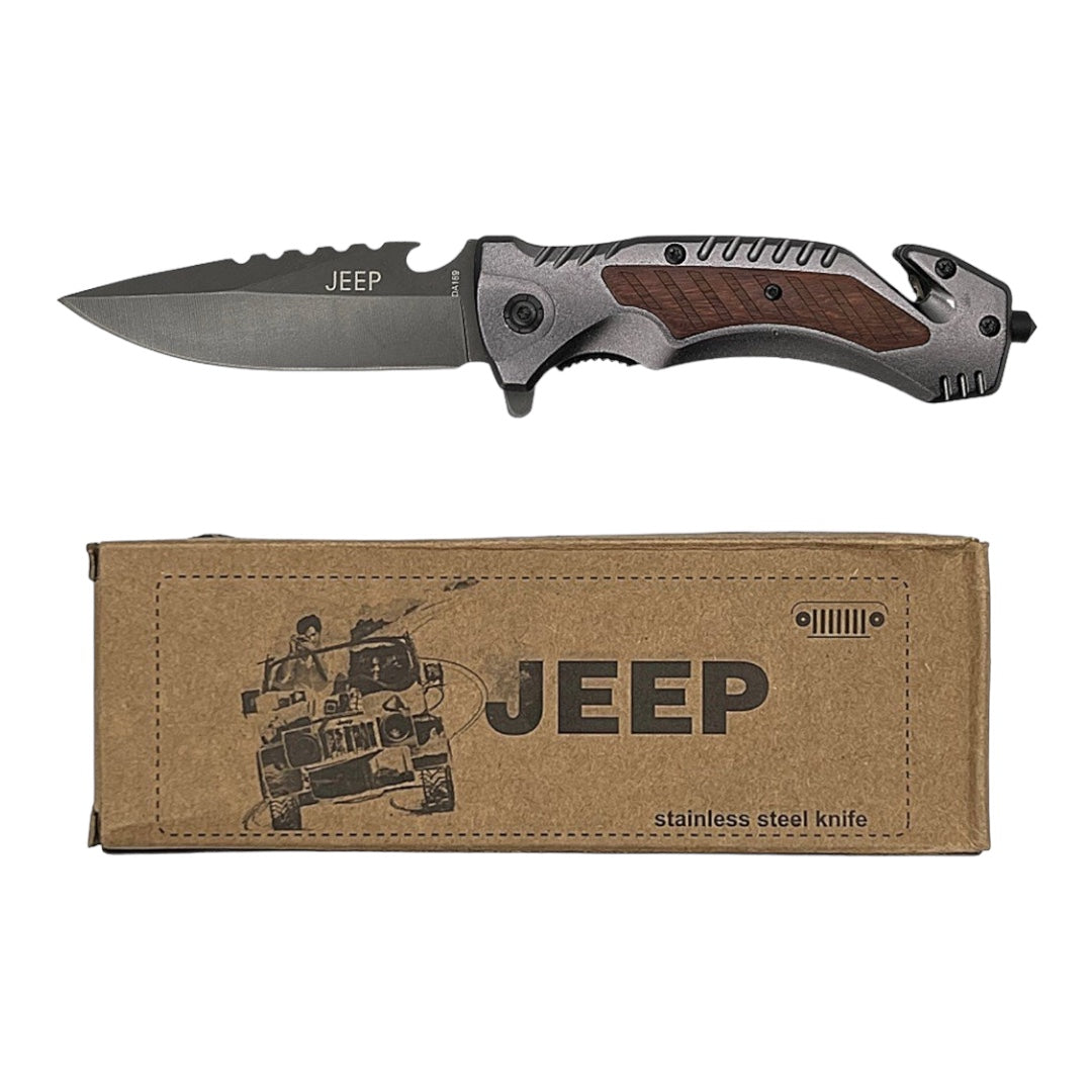 Jeep Titanium Rescue Multi-Purpose Automatic Rope Cutting & Glass Breaking Device