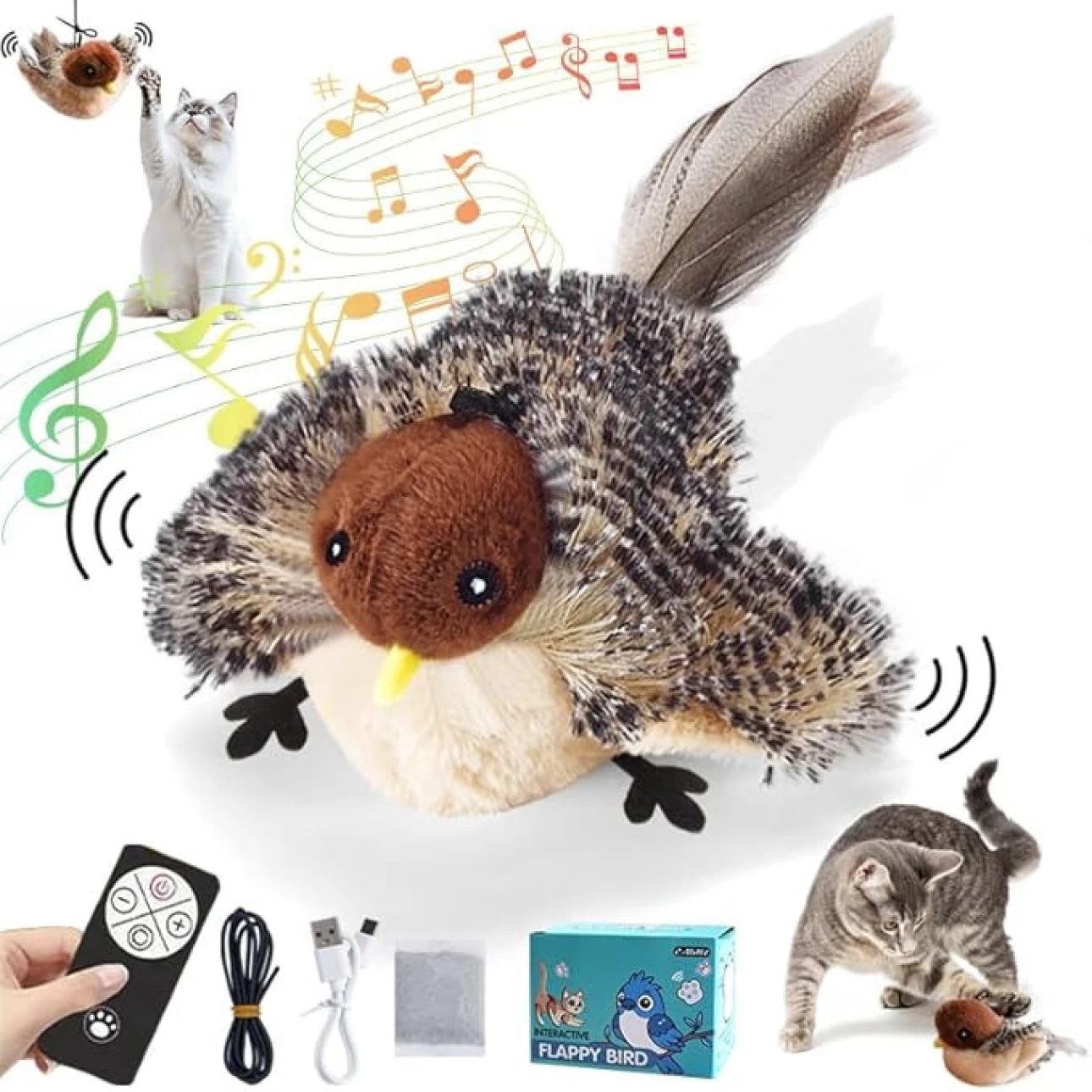 Interactive Flappy Bird Cat Toy