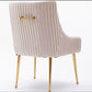 MFurn
Trendy Dining Arm Chair with Stainless Steel Golden Legs - Elegant Upholstered Seating - Various Options