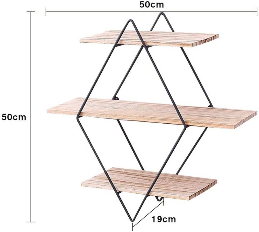 MHome Solid Wood Decorative Floating Rustic Wall Shelves