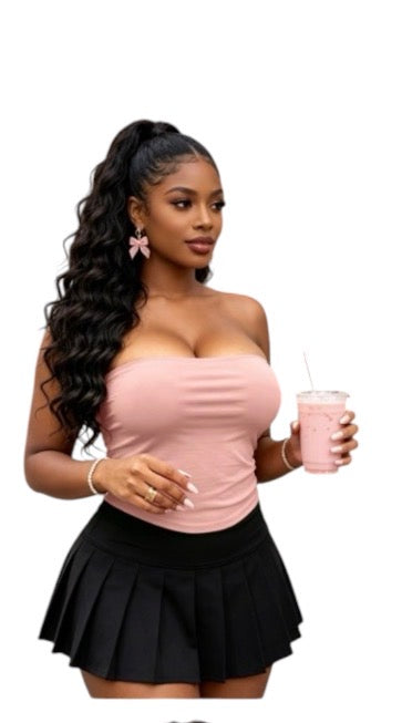Ladies Strapless Bandeau Tube Tops-Various Colours