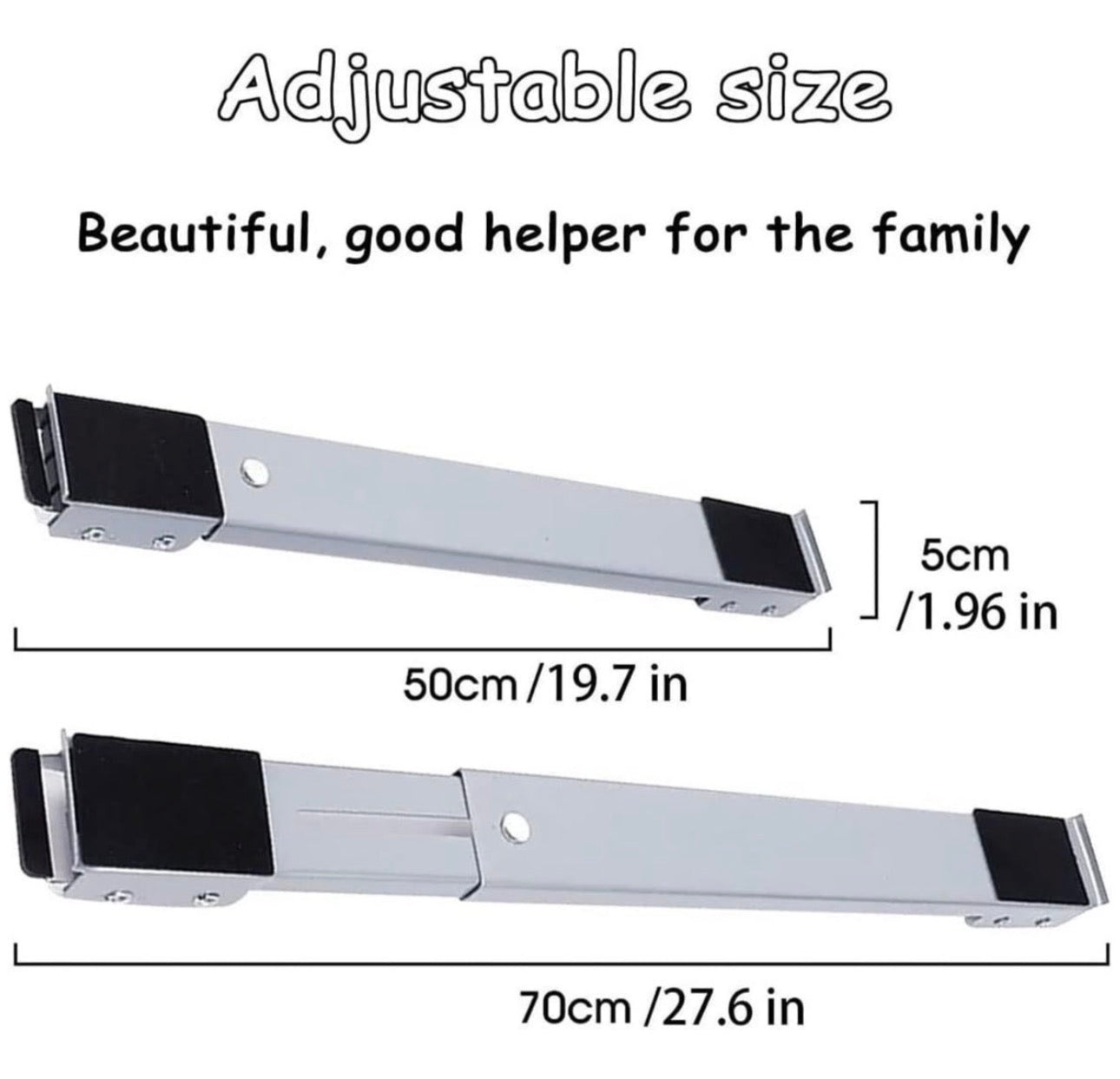 MHome Appliance Rollers - Adjustable & Expandable Washing Machine Base - Steel Furniture Mover with Locking Brakes - Universal Mobile Roller Trolley for Fridge, Washer.
