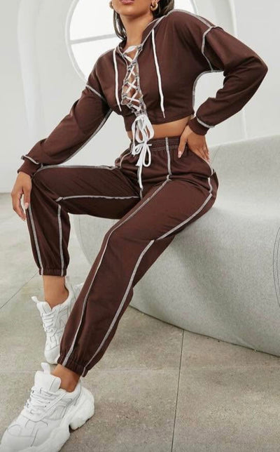 Ladies 2pc Trendy Tracksuit-Various Colours