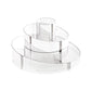Cosmetic Storage Box Large Capacity Multiple Compartments 360-Degree Rotatable Design Easy Access Makeup Brush Organizer