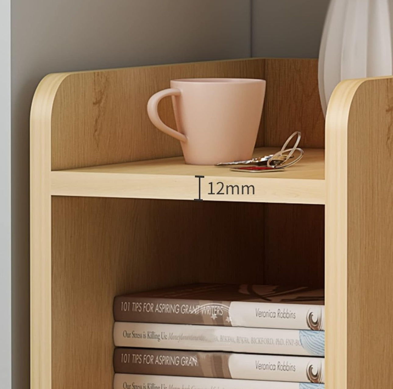 MFurn Contemporary Bedside 
Wooden Table with 2 Drawer and Open Shelf Modern Bedroom Storage Cabinet Living Room Furniture-Various Colours