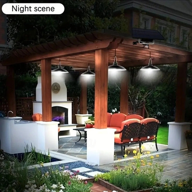 Solar LED Pendant Lamp Set 2pc