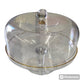 Cake Stand & Dome Cover Lid Serving Plate with Gold Lining- Glass 28cm