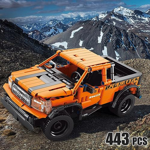 RiceBlock Ford Raptor RC Block Set with Handheld Controller, Speed and Sports Car