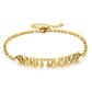 Zodiac Sign Name Bracelet 18K Gold Plated