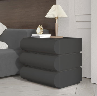 MFurn French Style Bedside Table with Three Drawers, Lightweight Luxury High End