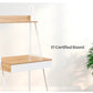 MFurn Ladder-Style Study Desk with Shelves – Modern White