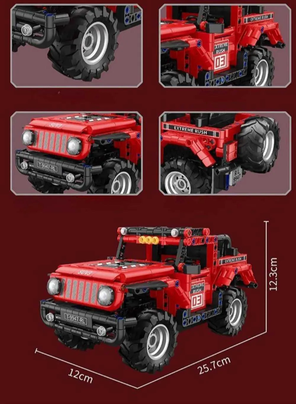 MKids Remote Control Off-Road Racing Pickup Truck Building Block Set (678 or 571 Pieces)
