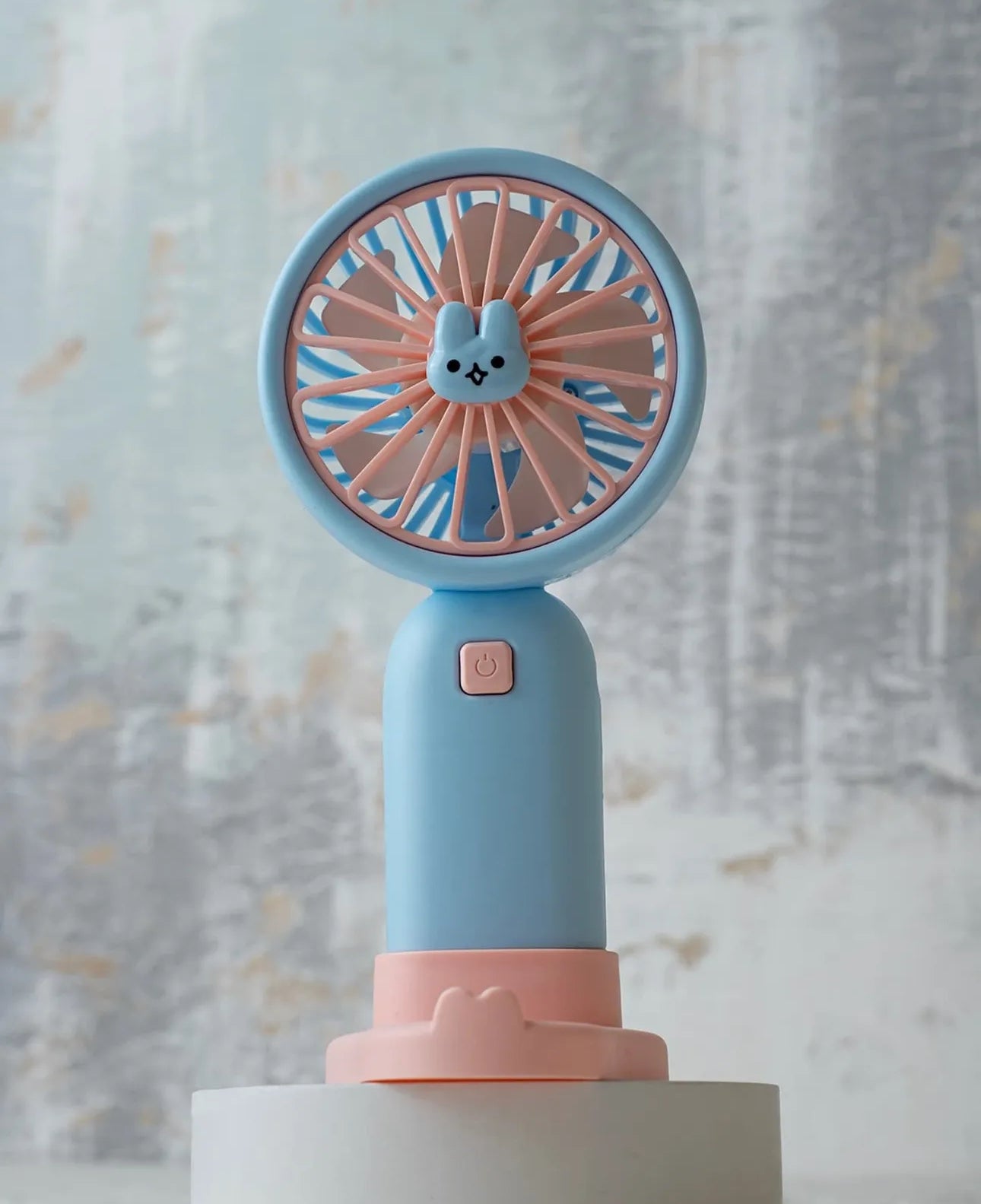 Mini Fan With Mobile Phone Holder USB Charging-Various Colours