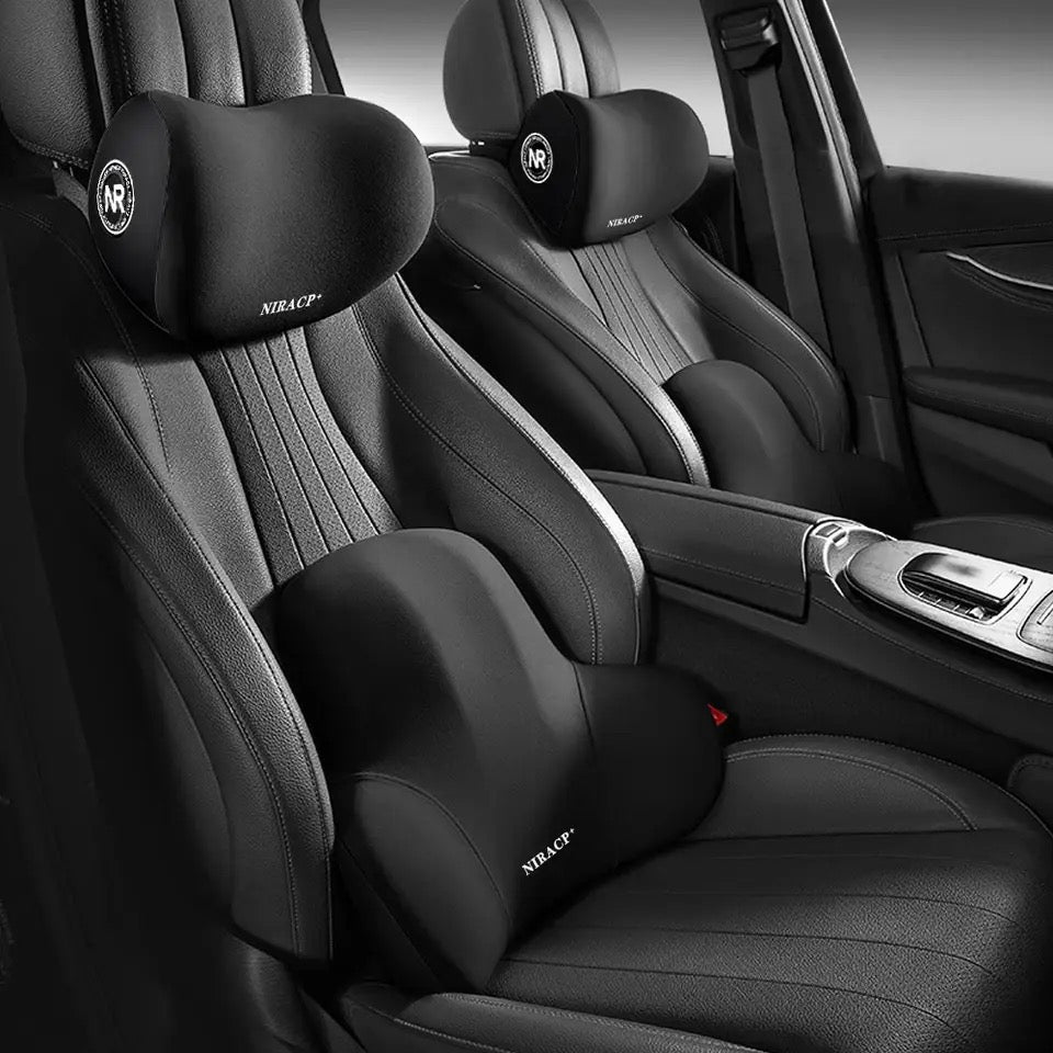 Car Memory Foam Pillow Headrest Neck Pillow Cervical Lumbar Support Back Pad Back Pillow Auto Interior Access Headrest Cushion
