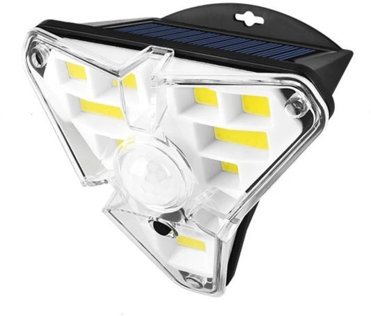 MTech Solar Motion LED Sensor Wall Lamp – 68 LED, 3-Sided Glow, 2-Pack