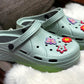 LADIES CLASSIC FASHION CLOGS SLIDE WITH STICKER ACCESSORIES – Various Colours Available