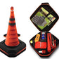 MTech Collapsible Safety Traffic Cones, Emergency Roadside Assistance Kit, 27",with Many Tools, Multipurpose