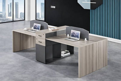 MFurn 4Person Workstation Office Desk Inc 4 Chairs