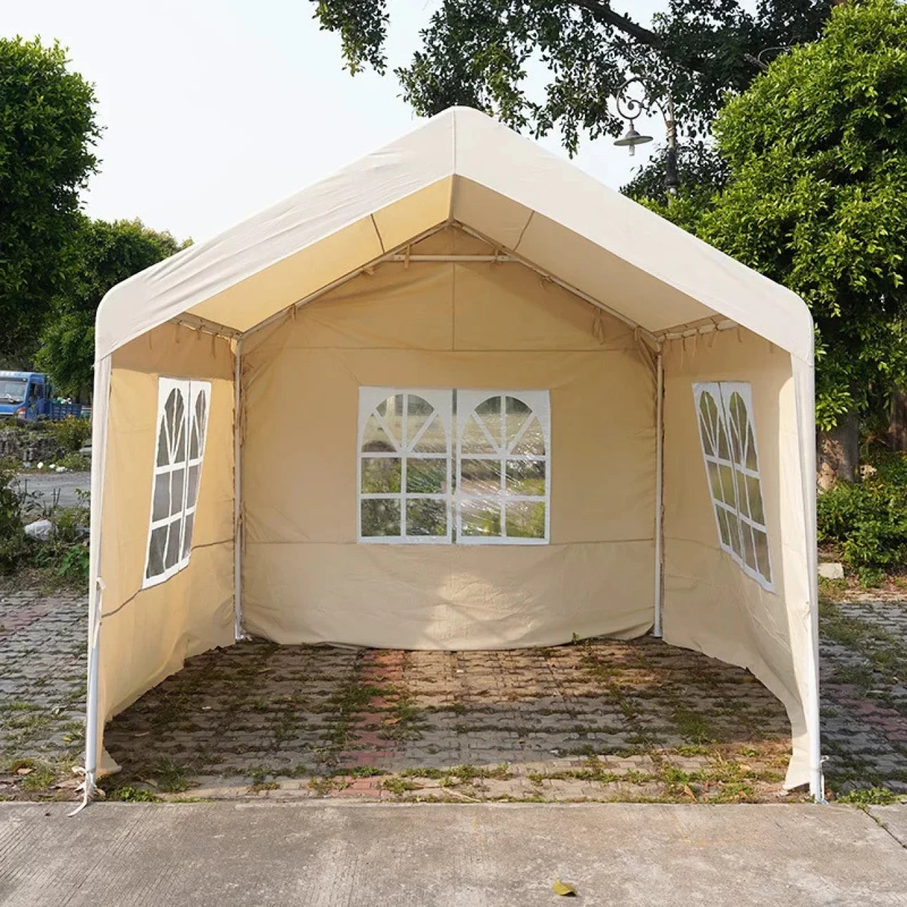 MHome Outdoor Gazebo 3x3M Foldable With Walls White
