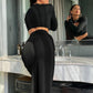 Elegant Sexy Ladies CropTop & Skirt 2pc