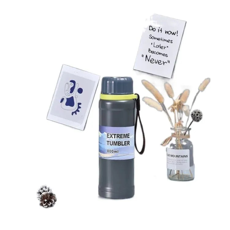Stainless Steel Tumbler Travel Mug Metal Gym workout Water Bottle Thermos Sports Vacuum insulated Flask 800ml