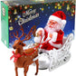 Christmas Electric Santa Claus in Sleigh Toys Christmas Decorations with Music Xmas Santa Figurine Ornaments
