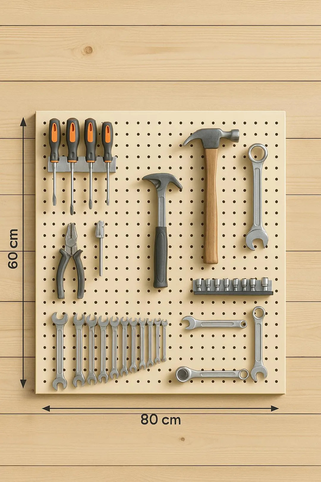 MHome DIY Pegboard Tool Organizer Plan: Garage Workshop Wall Storage - Various Sizes