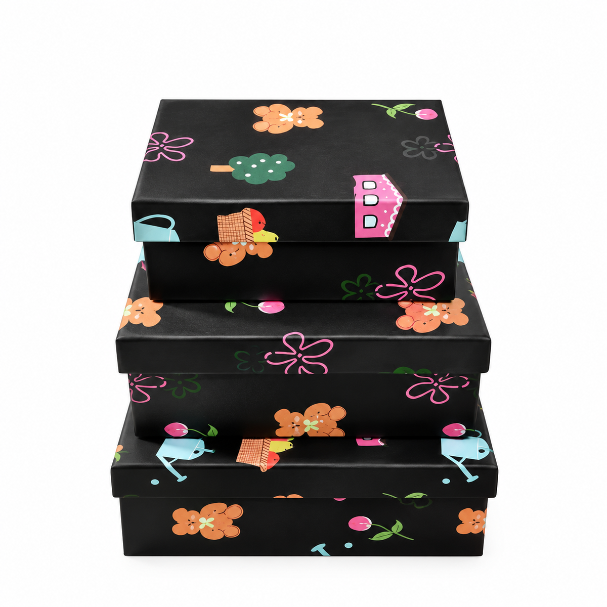 3-Piece Gift Box Set - Nesting Gift Boxes with Lids