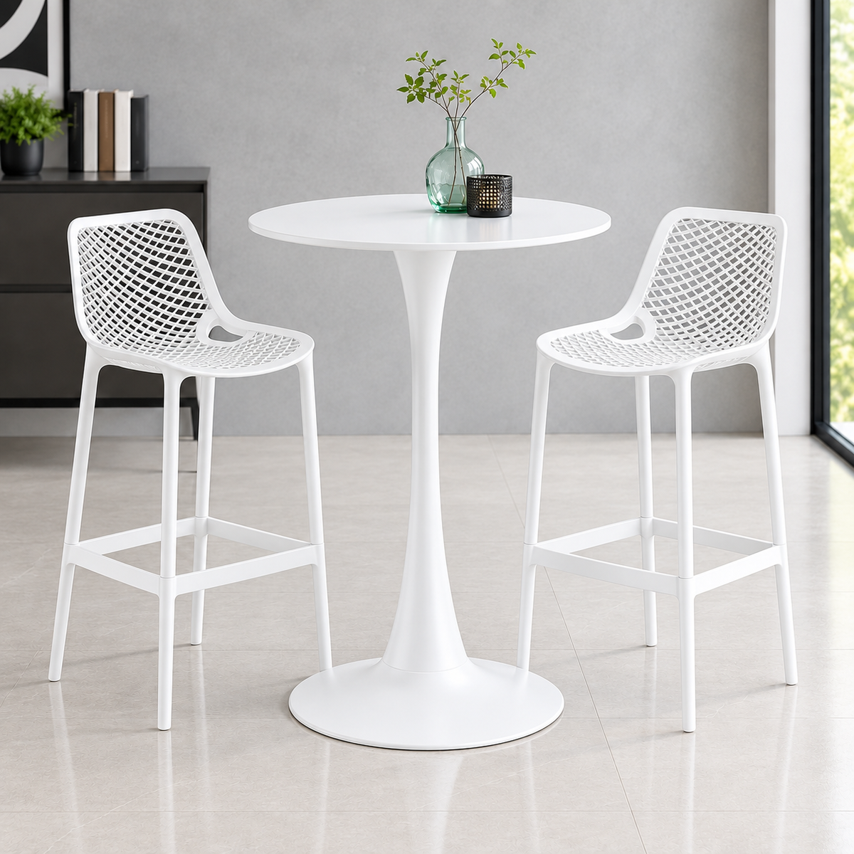 MFurn Tulip Style Bar Table and Stool Combo Set