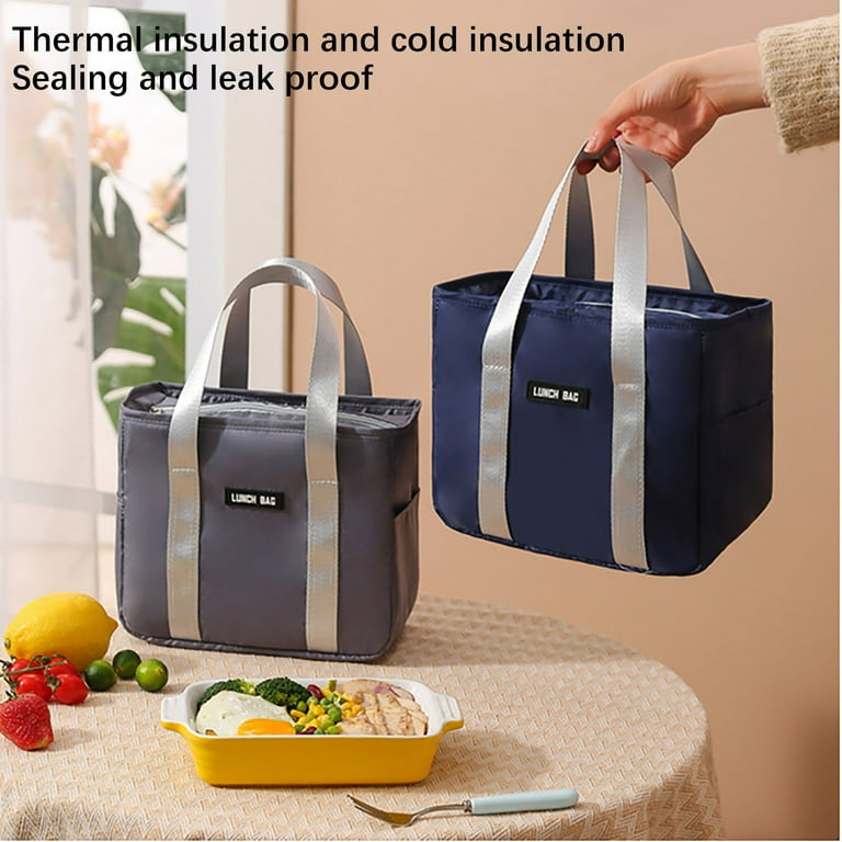 MHome Lunch Bag Insulated Lunch Box, Small Leakproof Cooler Food Lunch Containers Reusable High Capacity Lunch Tote Bags for Work, Travel, Outdoor-Various Colours