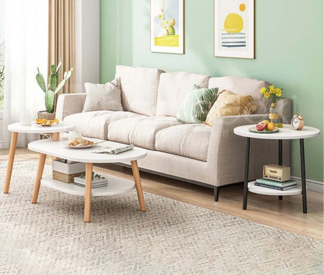 MFURN Coffee Table Modern Living Room coffe table Nesting coffee tables for living room Set of 2-Various Colours