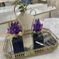 MHome
Figurine, Swan,Crystal, Creative Swan Ornament,With Pedestal, Crystal Cluster. 3pc Set