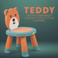 Teddy Baby Chair for Kids Study Table Chair with Non-Slip Base & High Backrest | Booster Seat for Baby | Home School Kids Chair for Baby Toddlers 1 to 5 Years Boys Girls