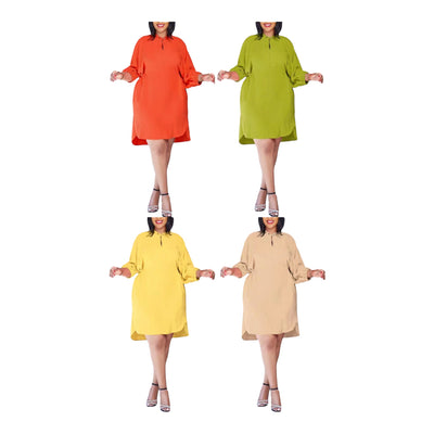 Ladies Long Sleeved Tunic Styled Dress-Various Options