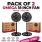 Omega 18-Inch Pedestal Fan Set – 2 Pieces (OM-F22)