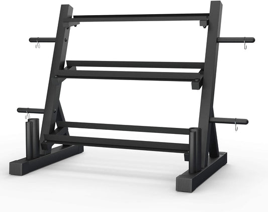 Multifunctional Dumbbell Rack – Heavy-Duty Weight Stand for Dumbbells, Plates & Curl Bars