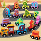 MTech Kids Magnetic Wooden Toy Train Set