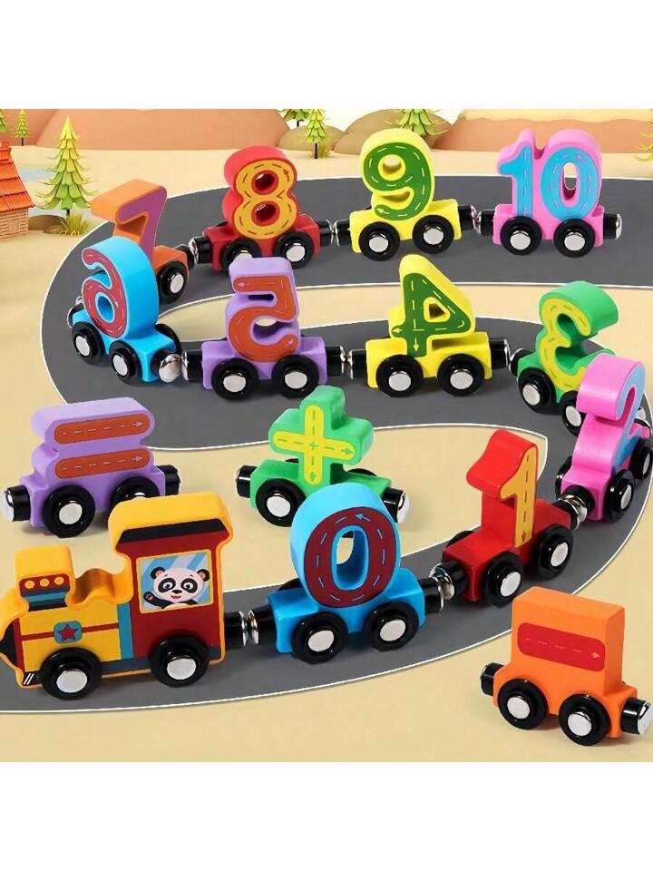 MTech Kids Magnetic Wooden Toy Train Set