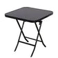 MFurn Patio Bistro Folding Coffee Table – Black Glass Top Outdoor & Indoor Square Table