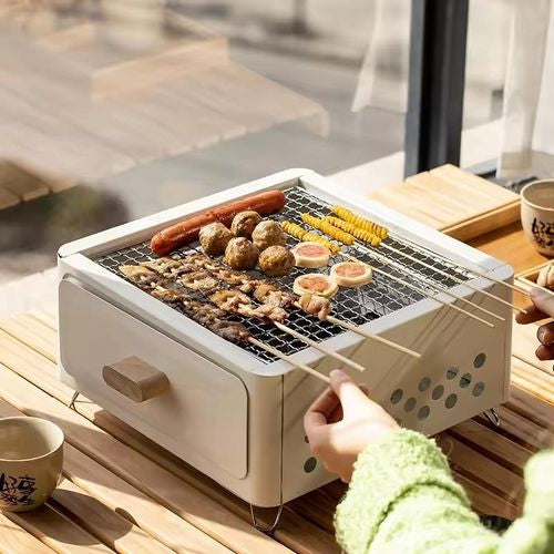 MHome Barbecue Grill Portable Charcoal Stove Tabletop Camping Grill