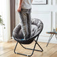MFurn Folding Moon Chair Velvet Saucer Chair Various Colours