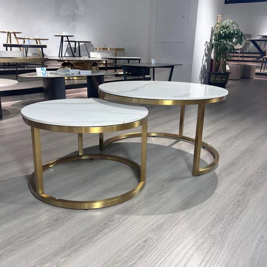 Marble Coffee Table Top with Legs, Natural Stone Beside/Corner Table for Living Room, Handmade Centre Table Furniture, Modern Nesting Table.