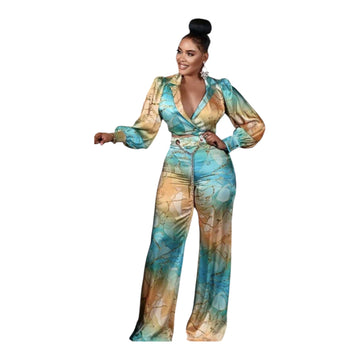 Ladies Satin 2pc Jumpsuit-Various Colours